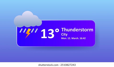 Tempestade, 13 graus Celsius previsão do tempo, data, cidade. Nublado, relâmpagos, chuva, chuva, nublado, frio, velocidade do vento, ar, precipitação, temperatura, atmosfera, Fahrenheit, índice UV,