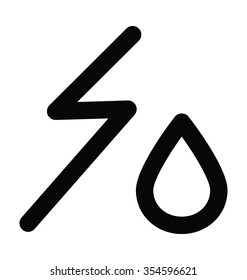
Thunderstorm Bold Line Icon
