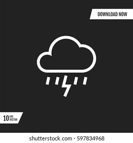 thunderstorm cloud vector icon weather forecast