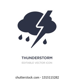 thunderstorm clouds icon on white background. Simple element illustration from Weather concept. thunderstorm clouds icon symbol design.