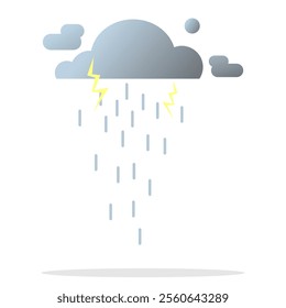 thunderstorm clouds. storm clouds. heavy rain. vector illustration. rainy season