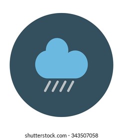 Thunderstorm Colored Vector Icon 