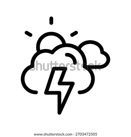 Thunderstorm Day Dynamic Icon Set, Collection of Modern and Minimal Weather Icons for Apps and Design Projects
