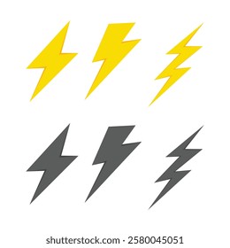 Thunderstorm Design Set Yellow and Black Color