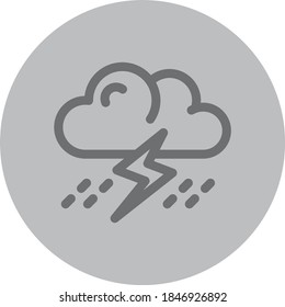 Thunderstorm icon for any purpose mobile app presentation website