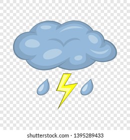 Thunderstorm icon. Cartoon illustration of thunderstorm vector icon for web design