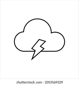 Thunderstorm icon. cloud and lightning icon symbols. 