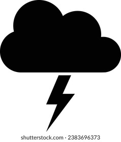 Thunderstorm icon . Cloud thunderstorm icon vector .Weather concept