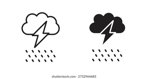 Thunderstorm icon concept vector illustration. logotype icon designs