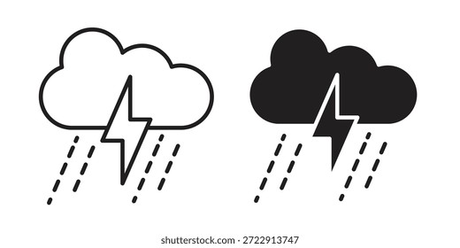 Thunderstorm ícone projeta coleção para celular, interface do usuário, web.