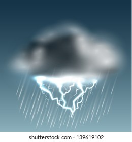 Icono de la tormenta eléctrica - eps10