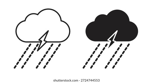 Ícone de tempestade. sinal plano preenchido para conceito móvel e web design