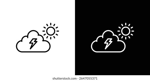 Ícone de tempestade. ícone do vetor Design Gráfico. Ícones Ui Ux