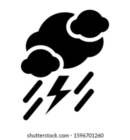 thunderstorm icon isolated sign symbol vector illustration - high quality black style vector icons
