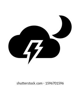 thunderstorm icon isolated sign symbol vector illustration - high quality black style vector icons
