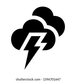 thunderstorm icon isolated sign symbol vector illustration - high quality black style vector icons
