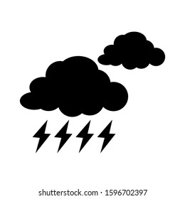 thunderstorm icon isolated sign symbol vector illustration - high quality black style vector icons
