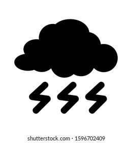 thunderstorm icon isolated sign symbol vector illustration - high quality black style vector icons
