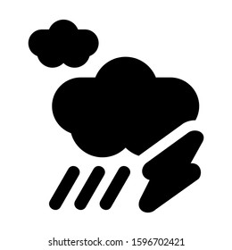 thunderstorm icon isolated sign symbol vector illustration - high quality black style vector icons
