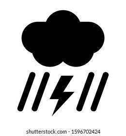thunderstorm icon isolated sign symbol vector illustration - high quality black style vector icons
