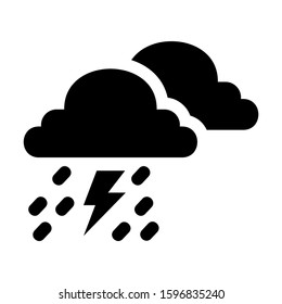 thunderstorm icon isolated sign symbol vector illustration - high quality black style vector icons
