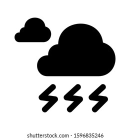 thunderstorm icon isolated sign symbol vector illustration - high quality black style vector icons
