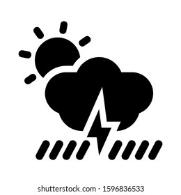 thunderstorm icon isolated sign symbol vector illustration - high quality black style vector icons
