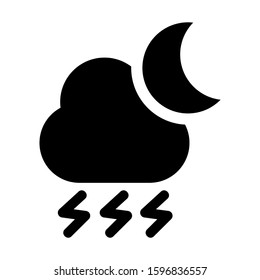 thunderstorm icon isolated sign symbol vector illustration - high quality black style vector icons
