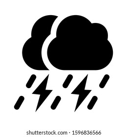 thunderstorm icon isolated sign symbol vector illustration - high quality black style vector icons
