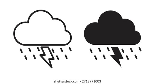 Ícone do Thunderstorm para aplicativos móveis, designs editáveis