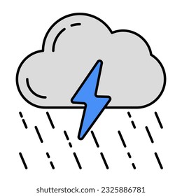Gewitter-Symbol in perfektem Design