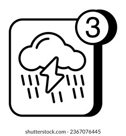 Thunderstorm icon in perfect design