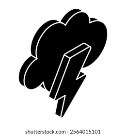 Thunderstorm icon in perfect design