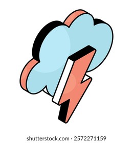 Thunderstorm icon in perfect design