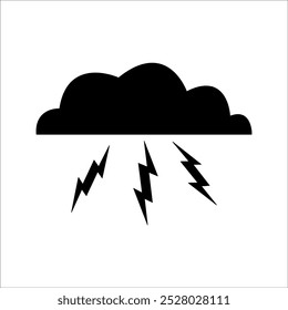 Thunderstorm Ícone Conjunto de ilustrações de raios, para tempo e fenômeno natural