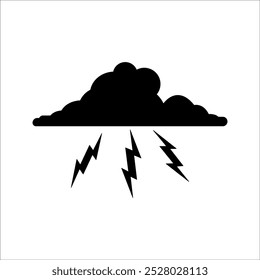 Thunderstorm Ícone Conjunto de ilustrações de raios, para tempo e fenômeno natural