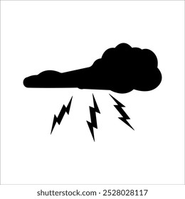 Thunderstorm Ícone Conjunto de ilustrações de raios, para tempo e fenômeno natural