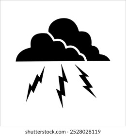 Thunderstorm Ícone Conjunto de ilustrações de raios, para tempo e fenômeno natural