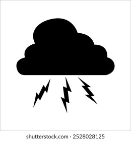 Thunderstorm Ícone Conjunto de ilustrações de raios, para tempo e fenômeno natural