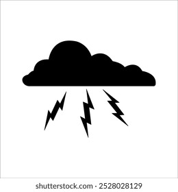 Thunderstorm Ícone Conjunto de ilustrações de raios, para tempo e fenômeno natural