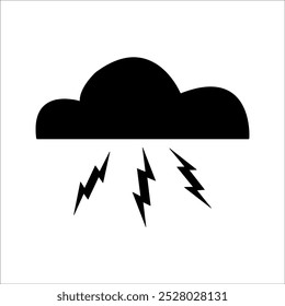 Thunderstorm Ícone Conjunto de ilustrações de raios, para tempo e fenômeno natural