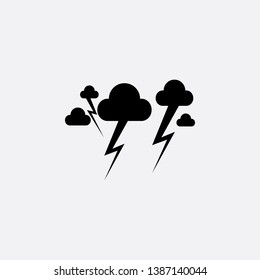 thunderstorm icon sign signifier vector