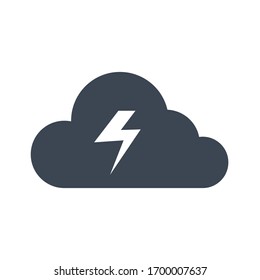 Icono de tormenta, símbolo de tormenta, gráfico vectorial.