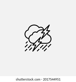 Thunderstorm icon sign vector,Symbol, logo illustration for web and mobile