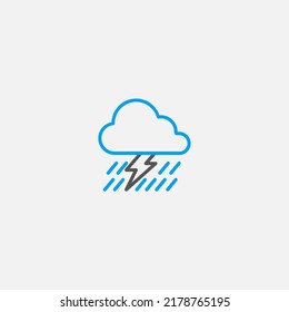 Thunderstorm icon sign vector,Symbol, logo illustration for web and mobile