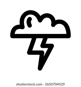 Linha grossa em negrito do ícone Thunderstorm