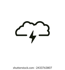 Thunderstorm icon vector design concept.