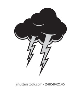 thunderstorm icon vector illustration design template