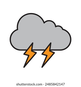 thunderstorm icon vector illustration design template