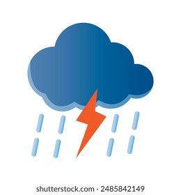 thunderstorm icon vector illustration design template